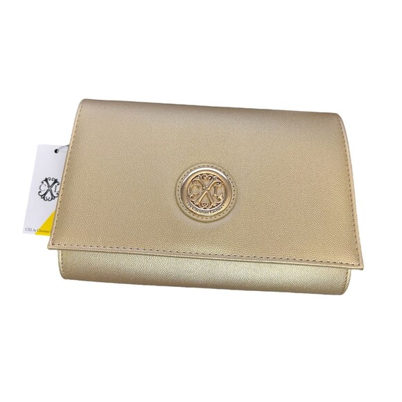 CXL By Christian Lacroix Gold Clutch With Detachable Chain New Small Bag - Picture 1 of 8